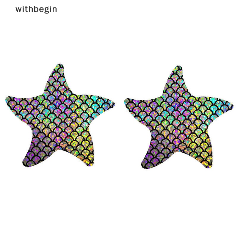 Cặp Miếng Dán Ngực Siêu Mỏng Màu Laser Thoáng Khí Dùng 1 Lần