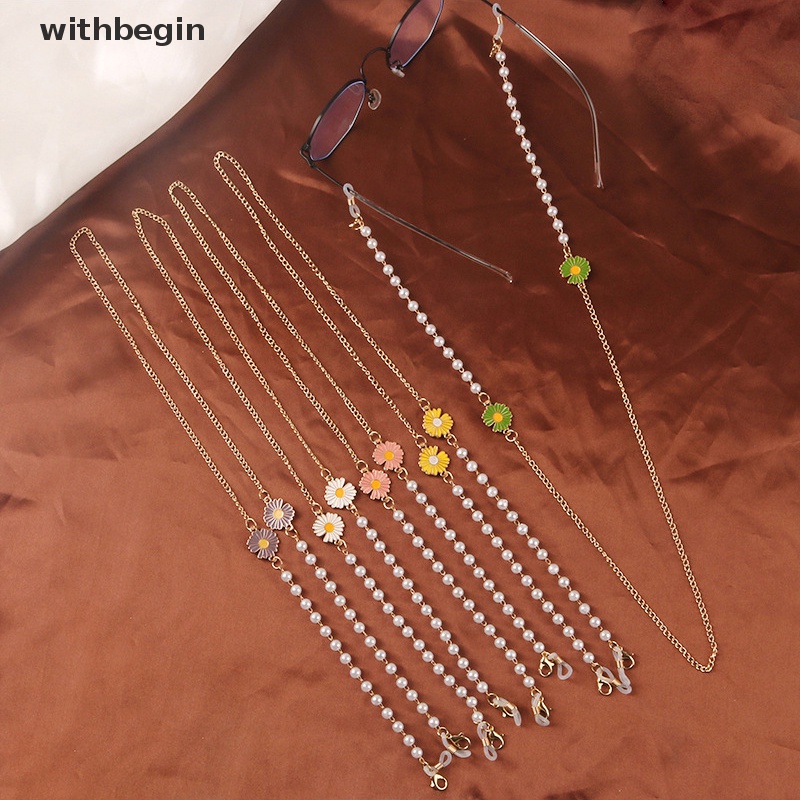 Giá Đỡ Mắt Kính Đính Hạt Ngọc Trai / Hoa Cúc / Dây Đeo Cổ Đa Năng