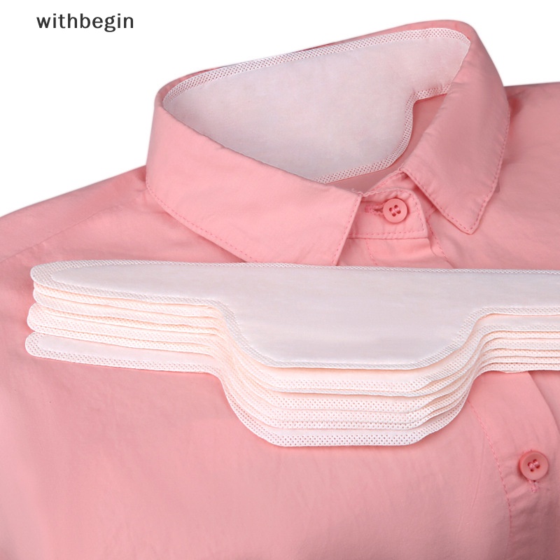 Bộ 10 Miếng Dán Thấm Hút Mồ Hôi Cổ Áo Màu Trắng Tiện Dụng