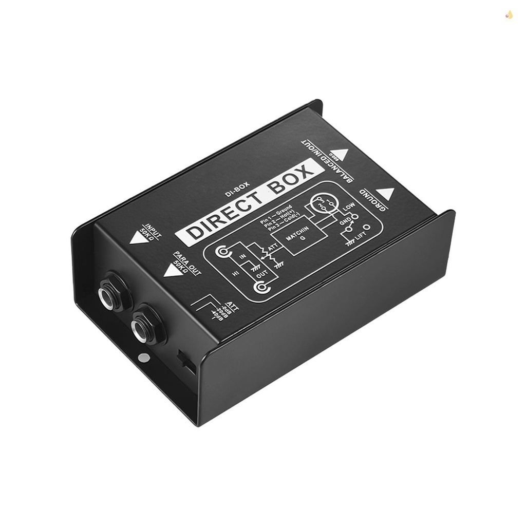 Bộ Chuyển Đổi Tín Hiệu Cân Bằng DI-Box Một Kênh DI-Box Chuyên Nghiệp Không Cân Bằng &amp; Cân Bằng Không Cân Bằng XLR TRS Cho Guitar Điện