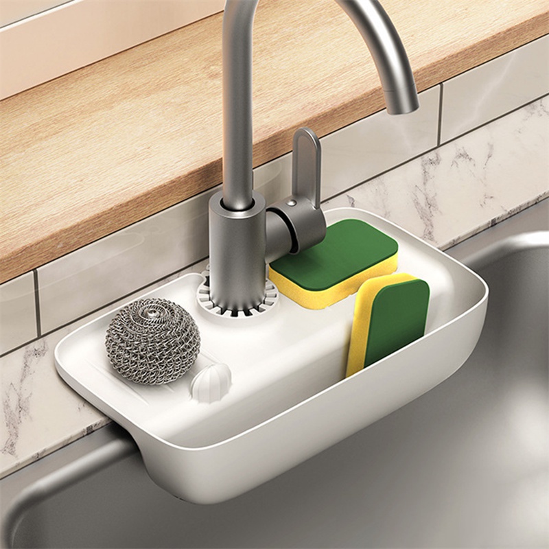 Giá Đựng Mút Rửa Chén Gắn Vòi Nước Tiện Dụng