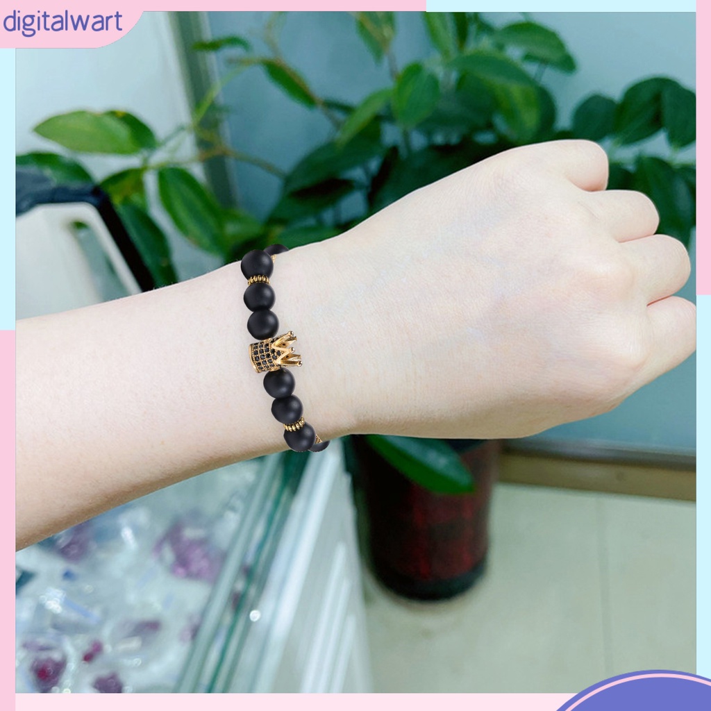 Vòng Tay Chuỗi Hạt Đá Tự Nhiên Mặt Hình Lục Giác Màu Sắc Tương Phản Tùy Chỉnh Thời Trang Cho Nam Và Nữ