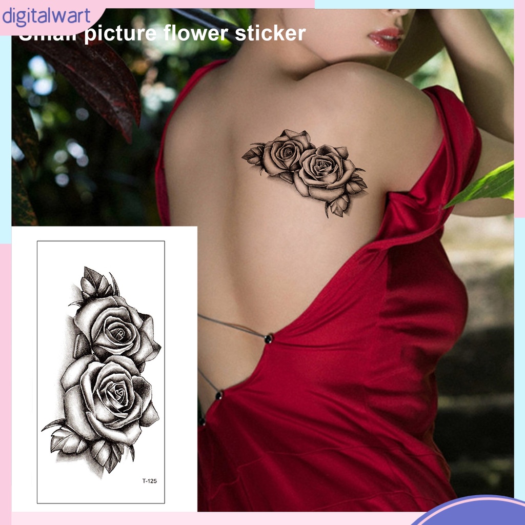 Hình Xăm Dán Tạm Thời Họa Tiết Hoa Chống Thấm Nước Dễ Sử Dụng