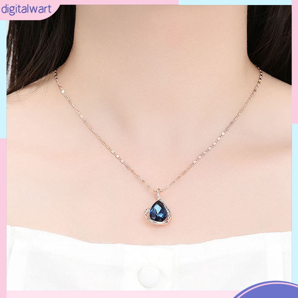 [IGT] Set Vòng cổ Và Bông Tai Mạ Điện Hình Giọt Nước Đính Pha Lê Sáng Bóng Quyến Rũ Cho Nữ Dự Tiệc