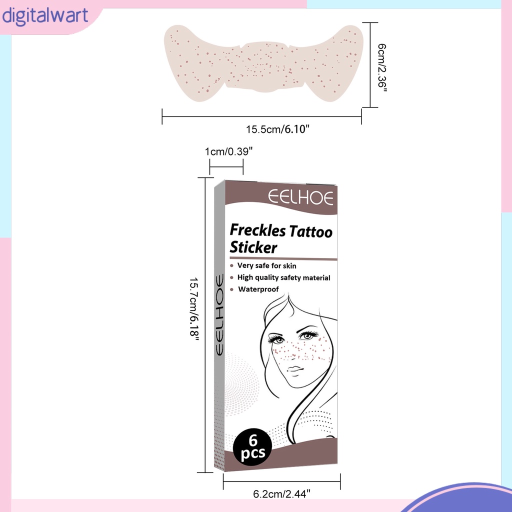 Hộp 6 Hình Xăm Dán Trang Trí Chống Thấm Nước Và Tàn Nhang