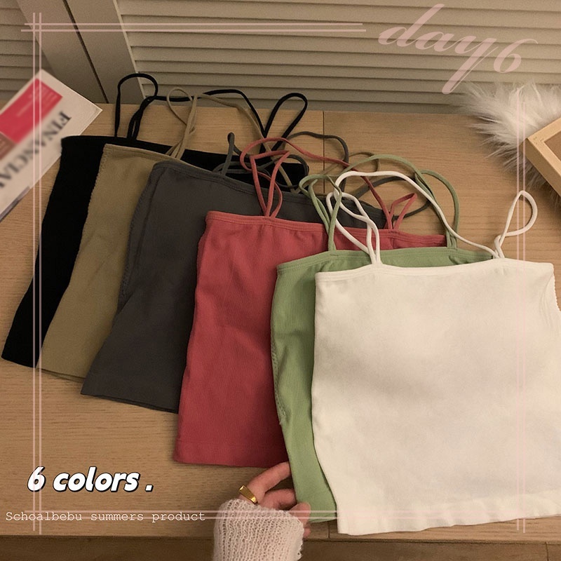 Áo Croptop Sát Nách Màu Sắc Đơn Giản Cho Nữ