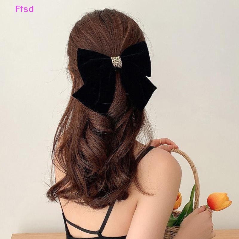 {Ffsd} Kẹp Tóc Lò Xo Hình Nơ Lớn Màu Đỏ Ngọt Ngào Phong Cách Hàn Quốc Ngọt Ngào Cho Nữ * Hàng Bán Chạy