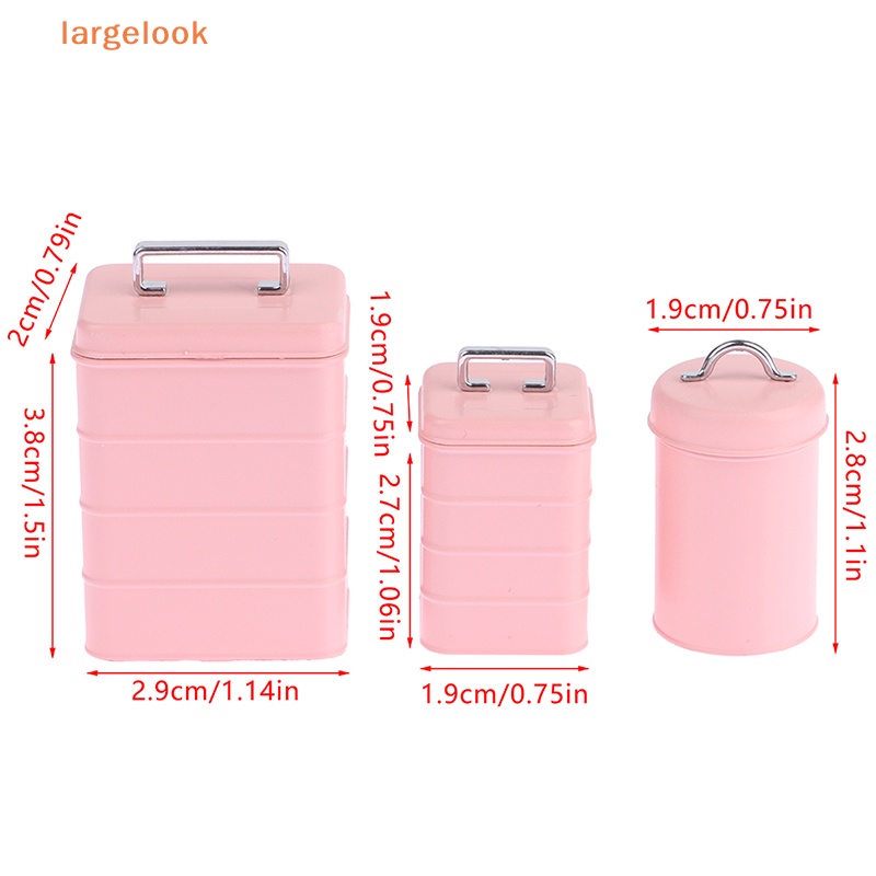 Bộ 3 Hũ Đựng Bánh Mì Tỉ Lệ 1 / 6 Dùng Trang Trí Nhà Búp Bê