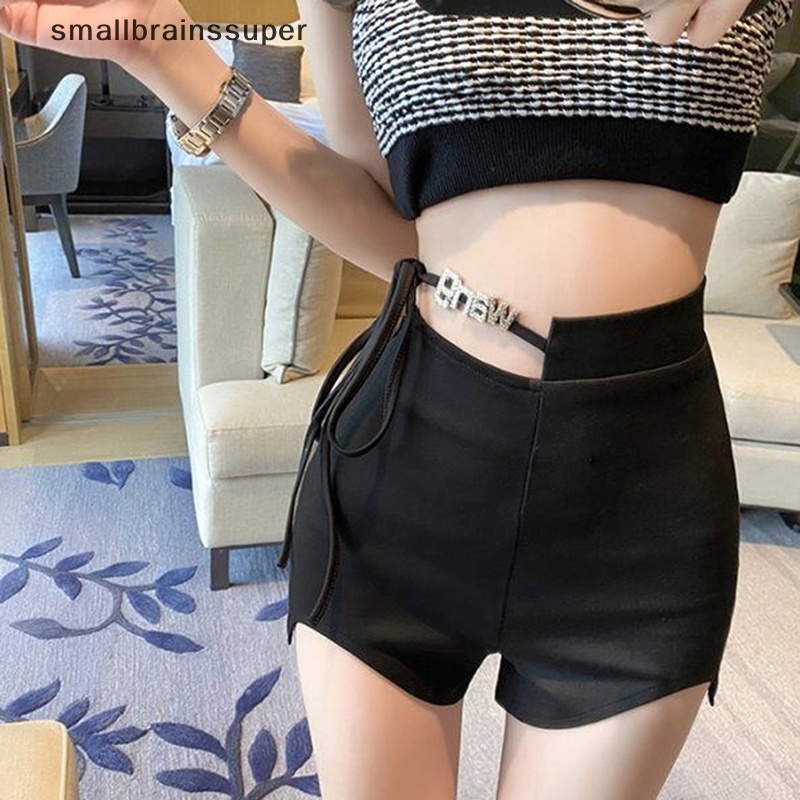 Quần Short Lưng Cao Ống Rộng Màu Trơn Thời Trang Mùa Hè SBS