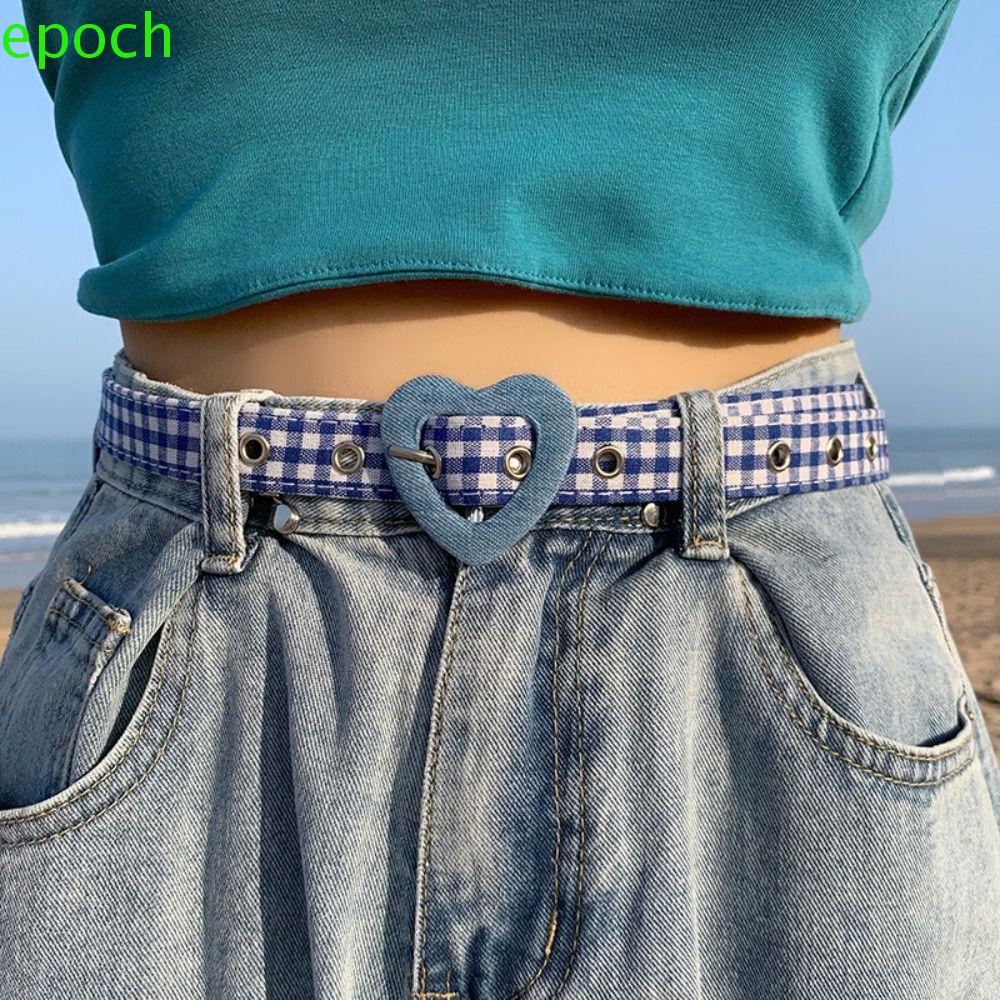 Thắt Lưng Mỏng Màu Trơn Khóa Trái Tim Thời Trang Dành Cho Nữ EPOCH