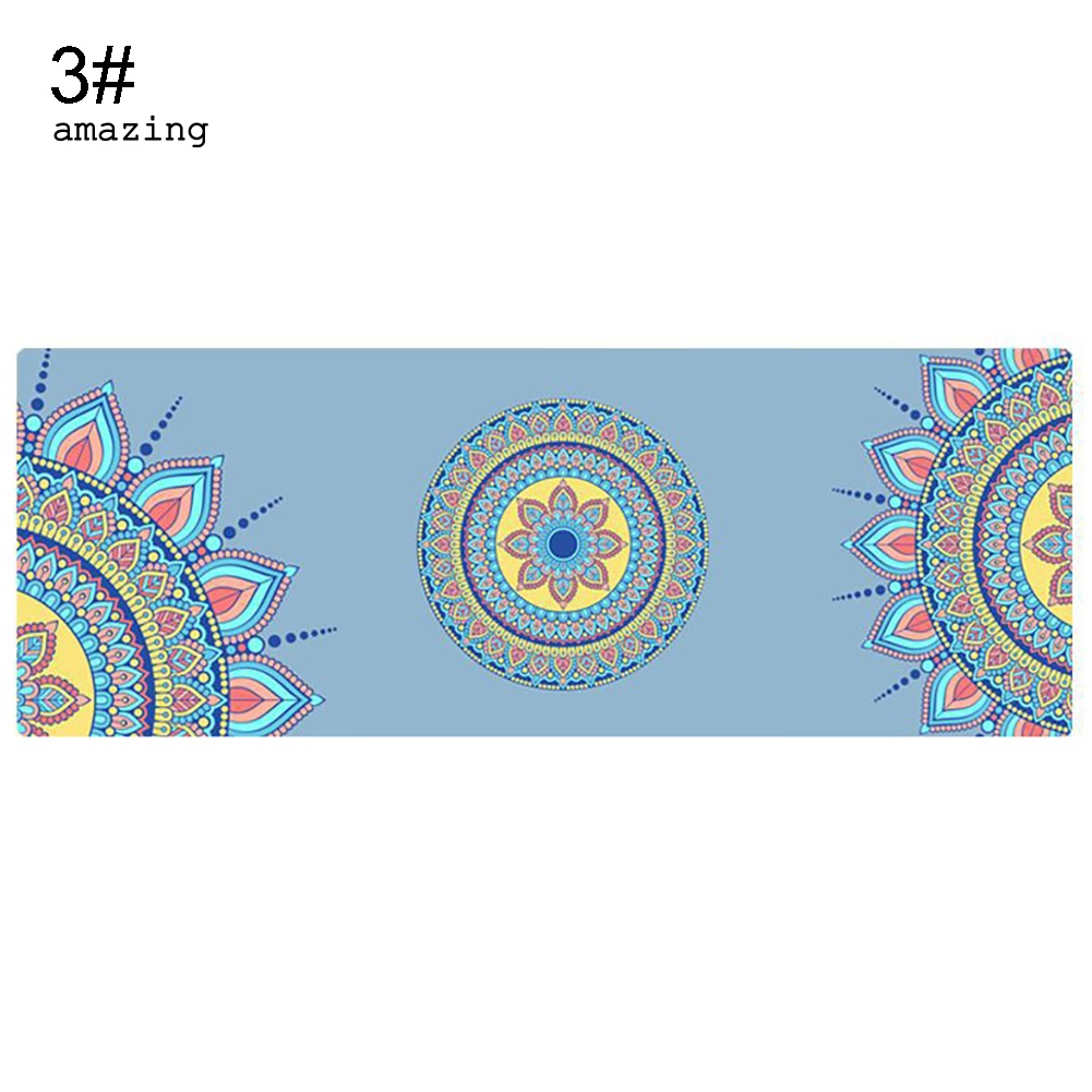 Thảm Tập Yoga Chống Trượt In Họa Tiết Hoa &amp; Hươu Thời Trang