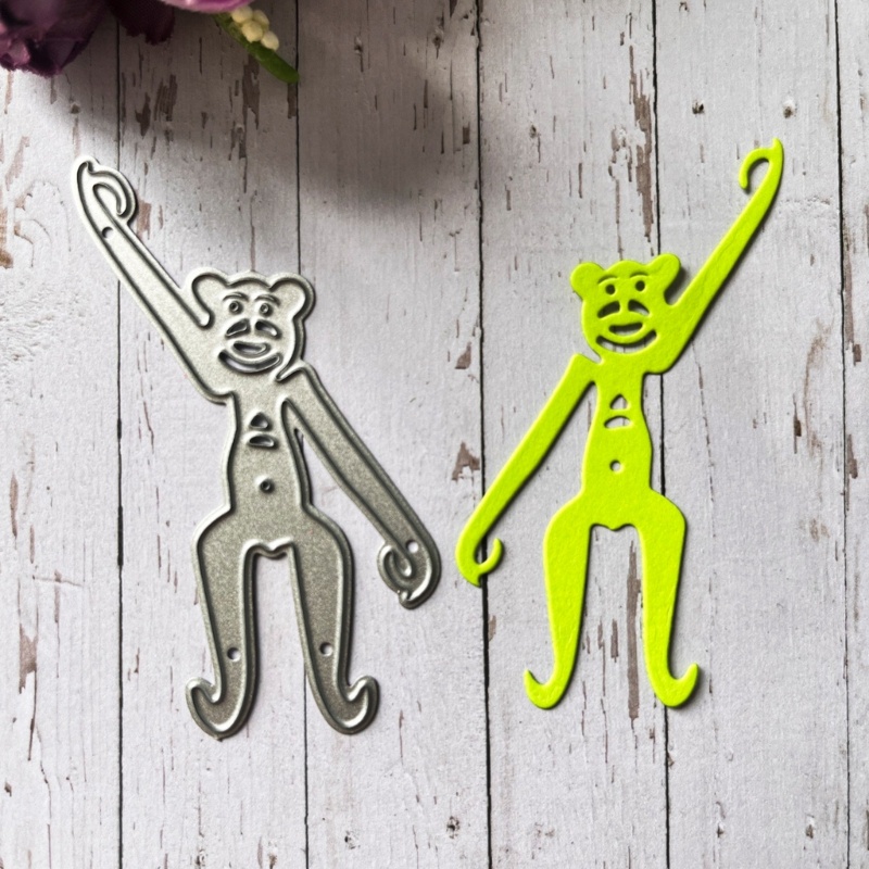 Khuôn Cắt Giấy Kim Loại Hình Khỉ Con Xinh Xắn