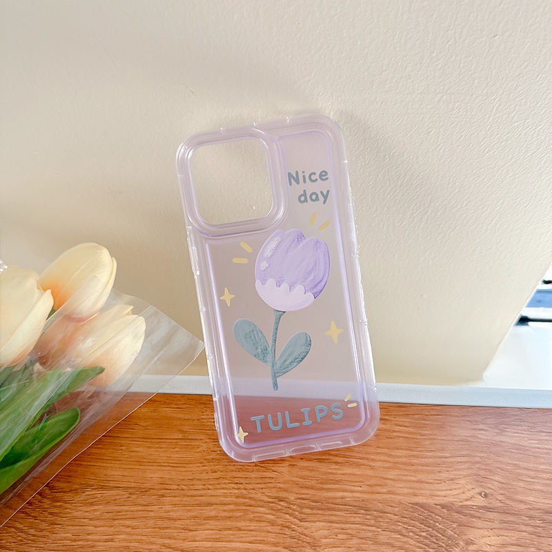 Ốp Điện Thoại Trong Suốt Họa Tiết Hoa Có Túi Khí Chống Sốc Cho iphone14promax / 13 / 12 / 11 / XR / XS / X / XSMAX / 6 / 6SPLUS / 7 / 8PLUS