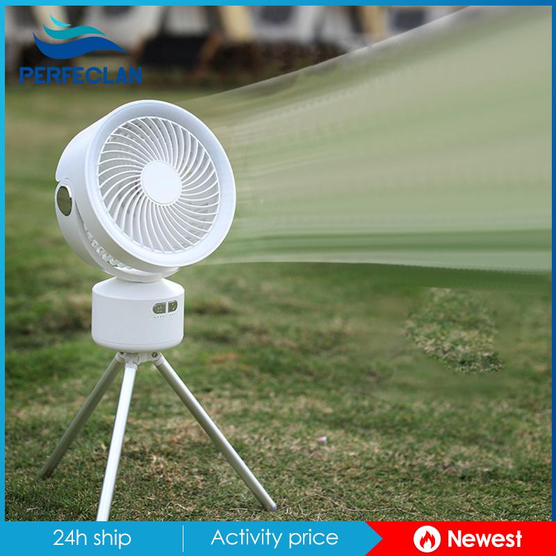 Quạt Cắm Trại Có Đèn LED Có Thể Điều Chỉnh Độ Sáng