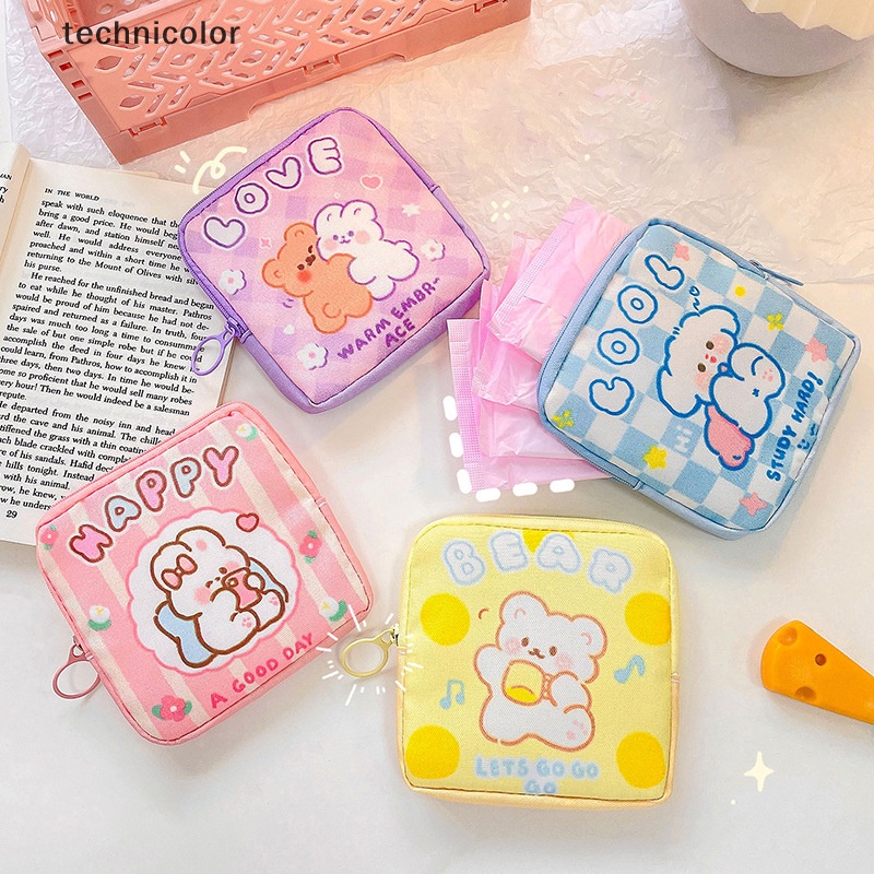 Túi Đựng Khăn Giấy / Son Môi / Mỹ Phẩm Tampon Dễ Thương Nhỏ Gọn Nhiều Màu Sắc Dành Cho Bạn Nữ TYG