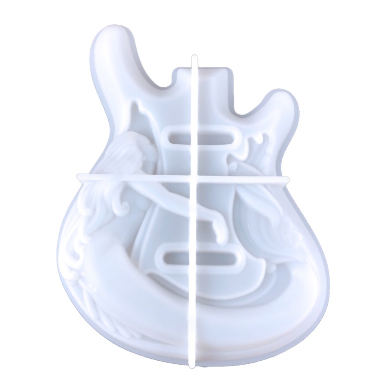 Khuôn Silicone Làm Mặt Dây Chuyền Hình Đàn Ghita DIY