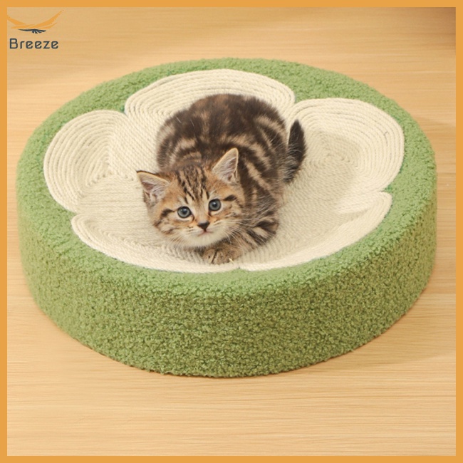 Đệm Cào Móng Dệt Kim Hình Tròn Bảo Vệ Cho Mèo Cào