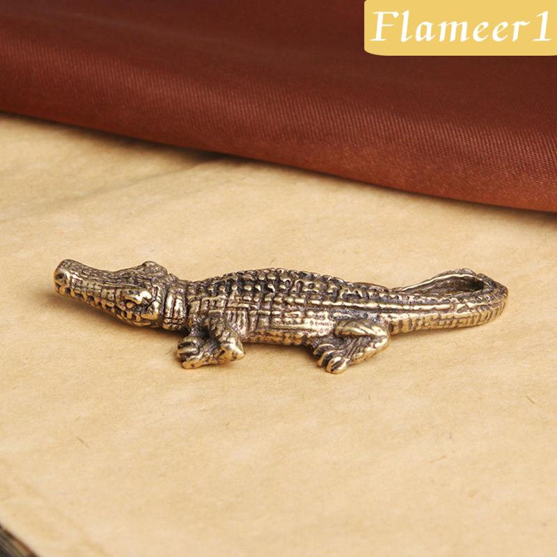 Tượng Cá Sấu Bằng Đồng Thau Để Bàn Trang Trí Văn Phòng 1 [Flameameer1]