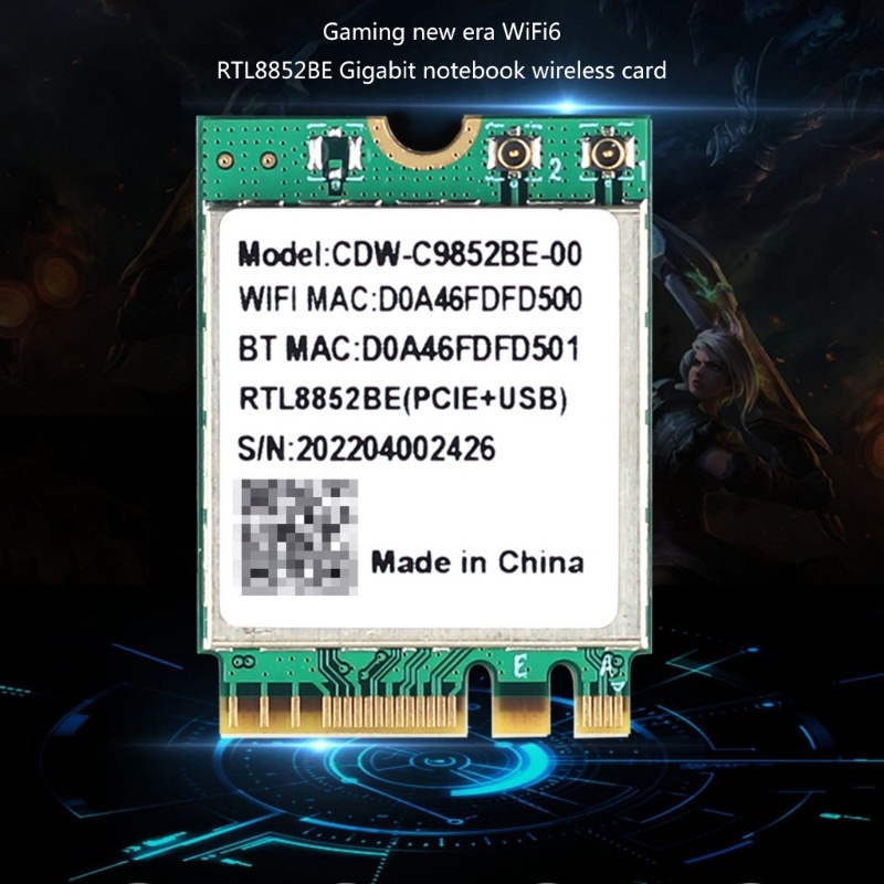 Bộ Điều Hợp WiFi 6 Thẻ 802 11agn Mini NGFF M 2 Bang RTL8852BE