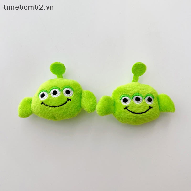 {Timebomb} Ghim Cài Áo Khoác Ba Lô Hình Gấu / Quái Vật Phủ Lông Màu Xanh Dương Mềm Mại Đáng Yêu Trang Trí Ba Lô