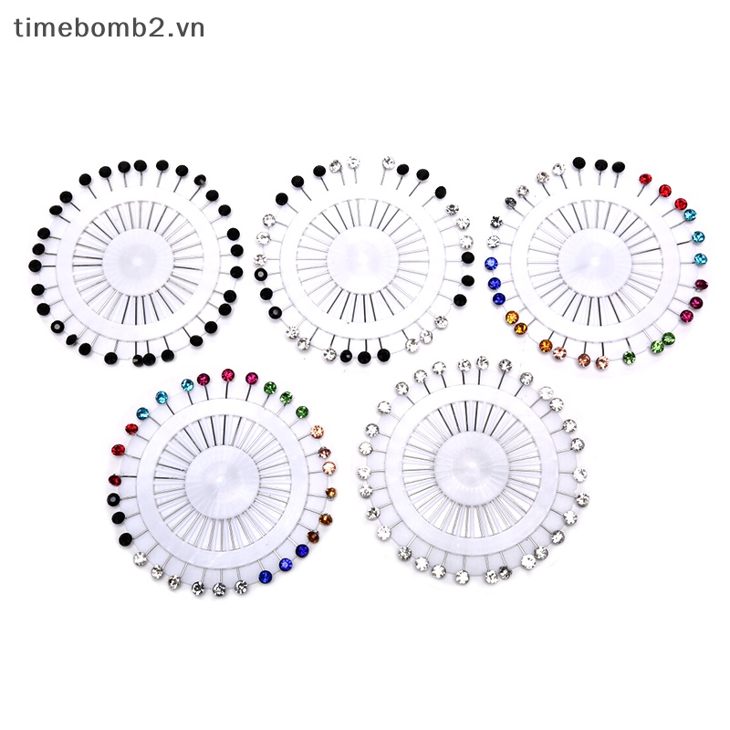 Set 30 Ghim Cài Áo Đính Pha Lê Nhiều Màu Sắc