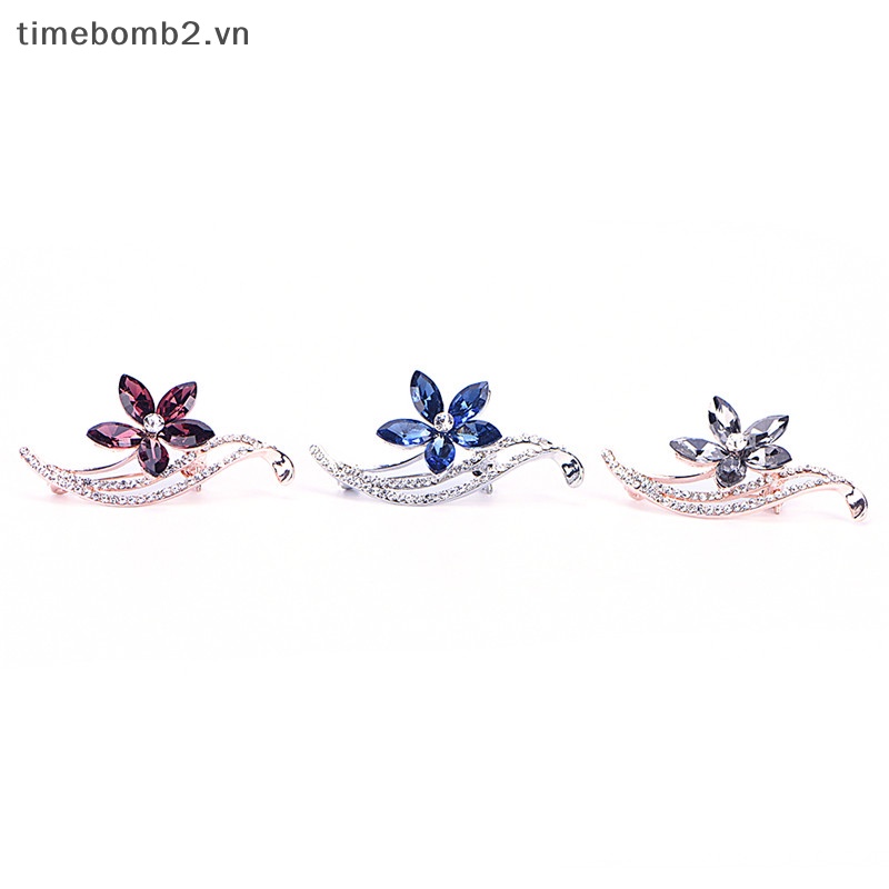 Ghim Cài Áo Hình Hoa Đính Đá Pha Lê Thời Trang Cho Nữ