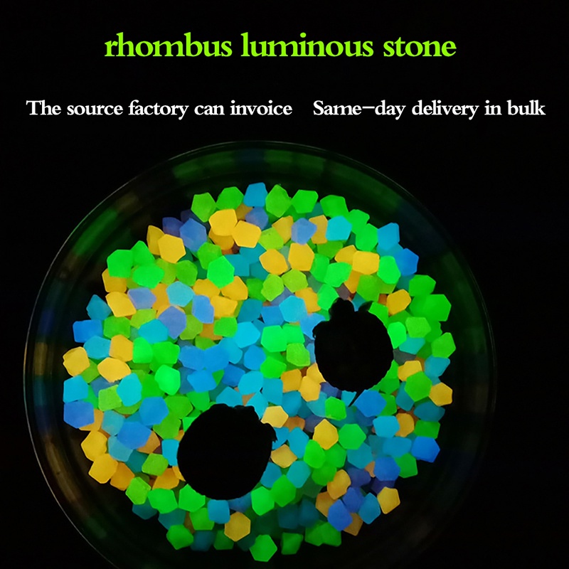 Hộp 300 Viên Đá Cuội Phát Sáng Dùng Trang Trí Bể Cá / Sân Vườn