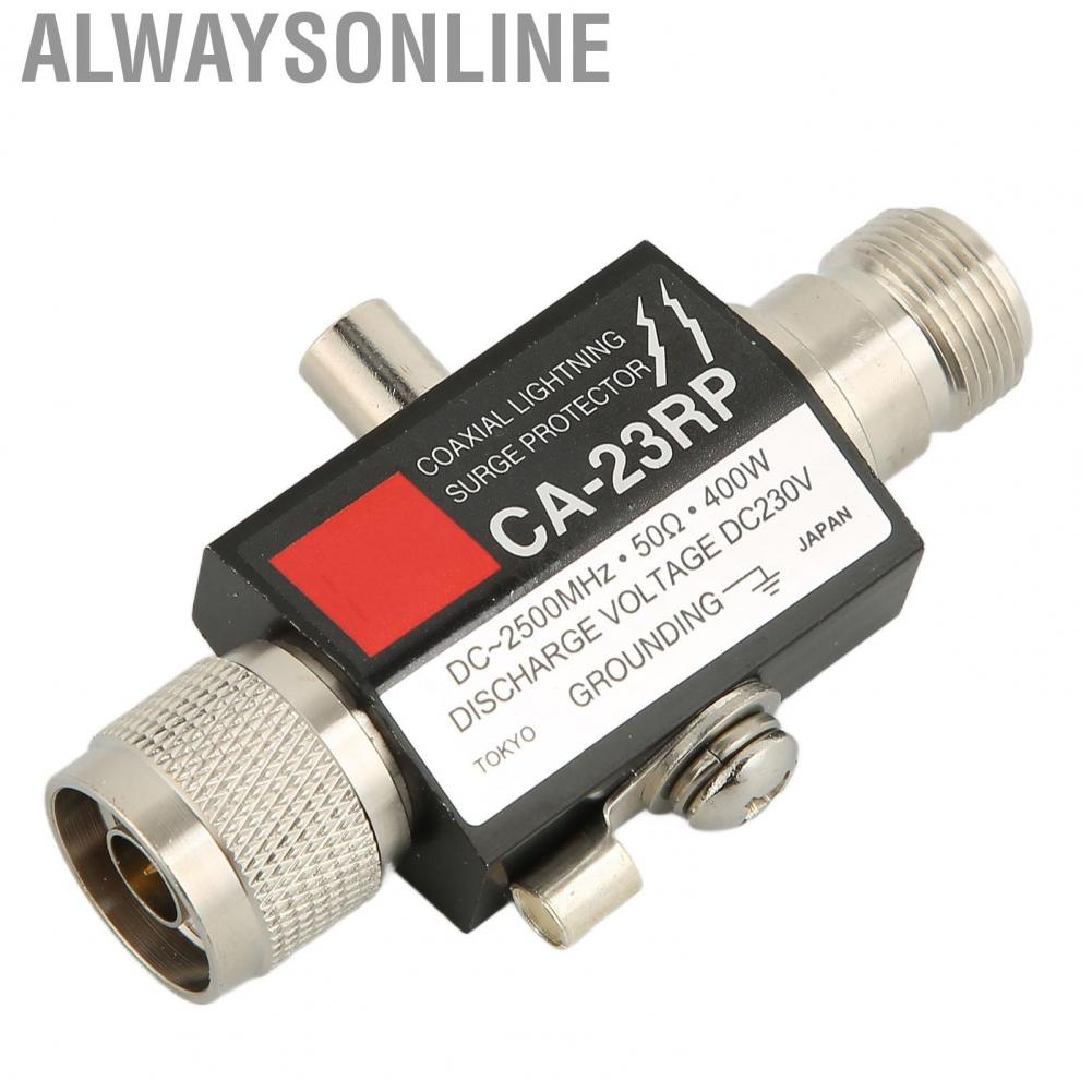 Alwaysonline CA-23RP Lightning Surge Arrester 400W Male to Female Protector for Walkie Talkie  H