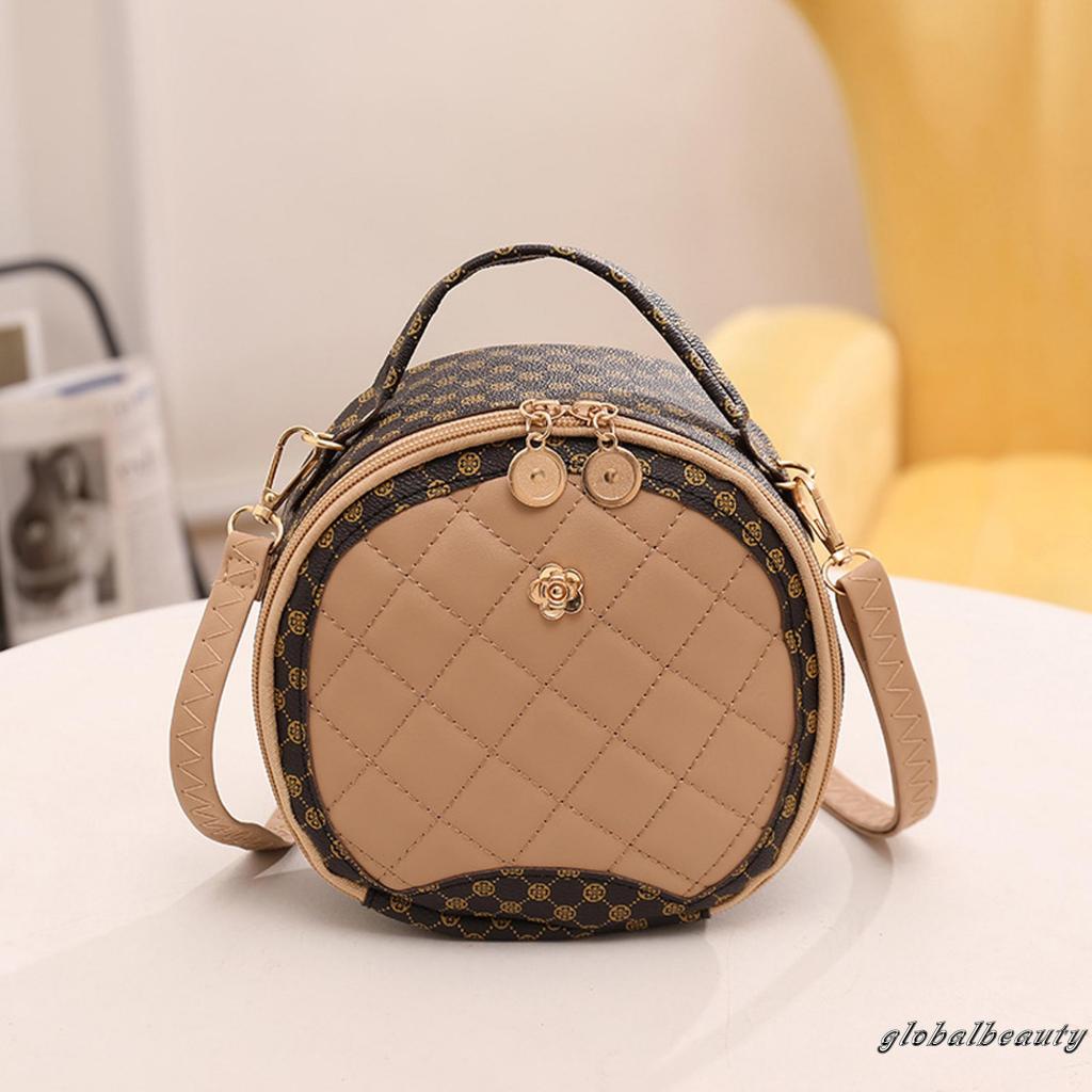 Túi Đeo Chéo Da PU Họa Tiết Kẻ Sọc Sức Chứa Lớn Có Khóa Kéo Dành Cho Nữ