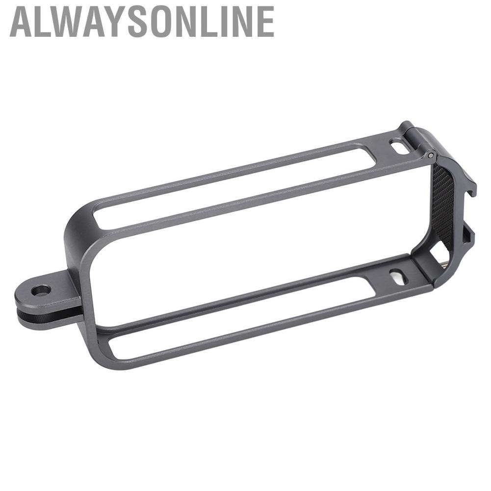 Alwaysonline Action Camera Protective Frame  CNC Aluminium Alloy Silicone Cushion Cage Top Cold Shoe Interface Widely Applicable for X3