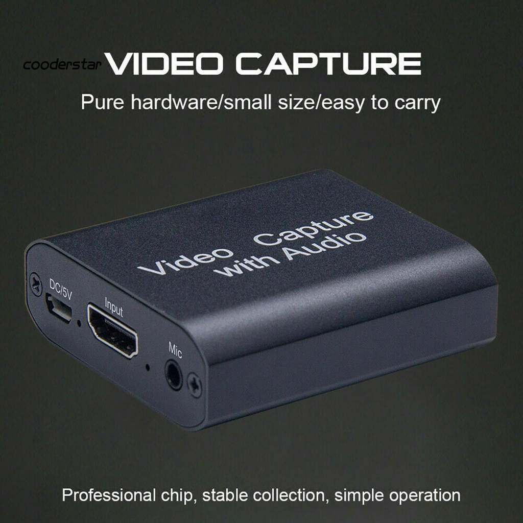 Thẻ Ghi Hình Video 1080P 30Hz HDMI-Compatable Kèm Vòng Nhẫn Tiện Dụng Cho Gia Đình / Văn Phòng