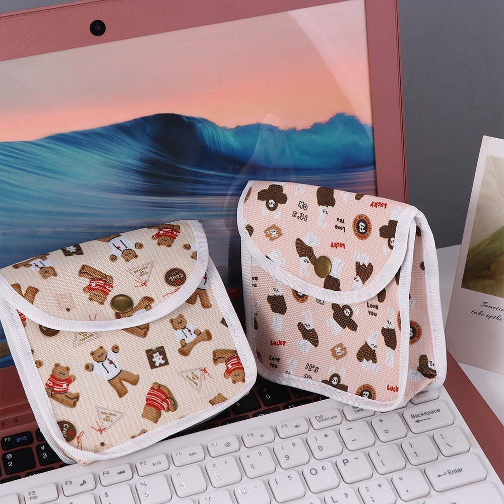 LILYES Túi Đựng Băng Vệ Sinh / Thẻ / Tai Nghe Hình Thỏ Dễ Thương Phong Cách Hàn Quốc