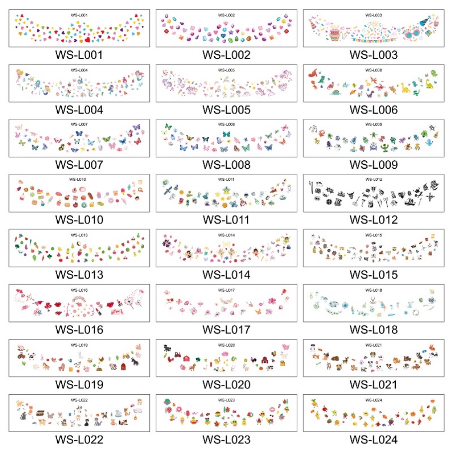 Hình Xăm Dán Mặt Chống Thấm Nước Chủ Đề Hoạt Hình Cho Bé