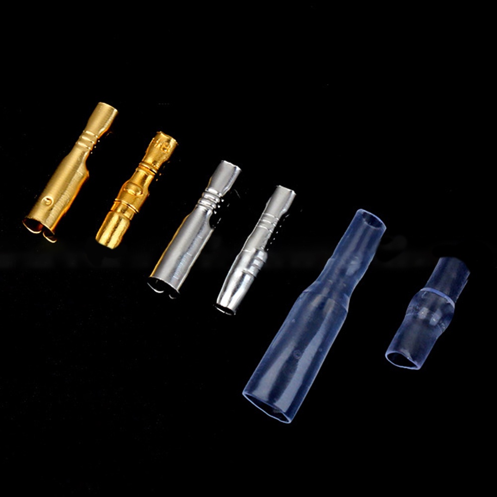 Set 100 Cặp Đầu Nối Dây Điện Đầu Cuối 3.9mm Cách Nhiệt Kèm Vỏ Bọc