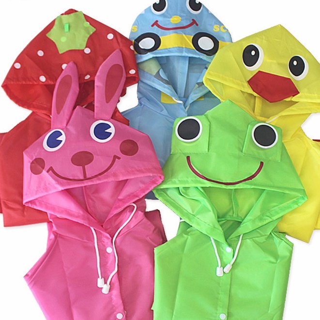 Áo mưa trẻ em dễ thương động vật phong cách áo mưa bé trai áo mưa 90cm - 130cm