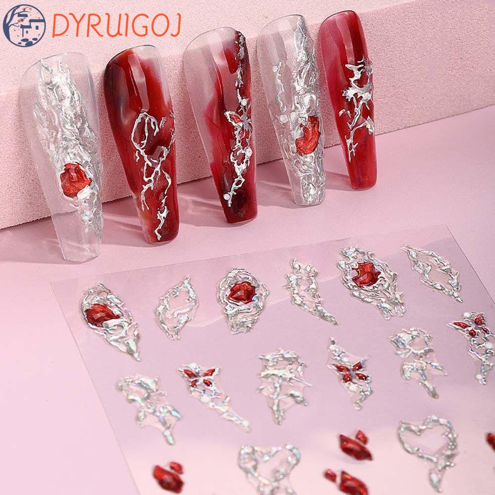 Miếng Dán Trang Trí Móng Tay Tự Dính Họa Tiết Trái Tim Thời Trang Dành Cho Nữ