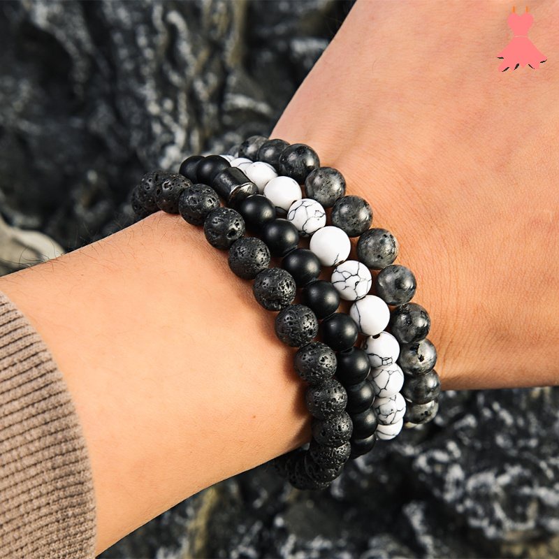 Vòng Tay Chuỗi Hạt Đá Mắt Hổ Tự Nhiên Phong Cách Bohemian