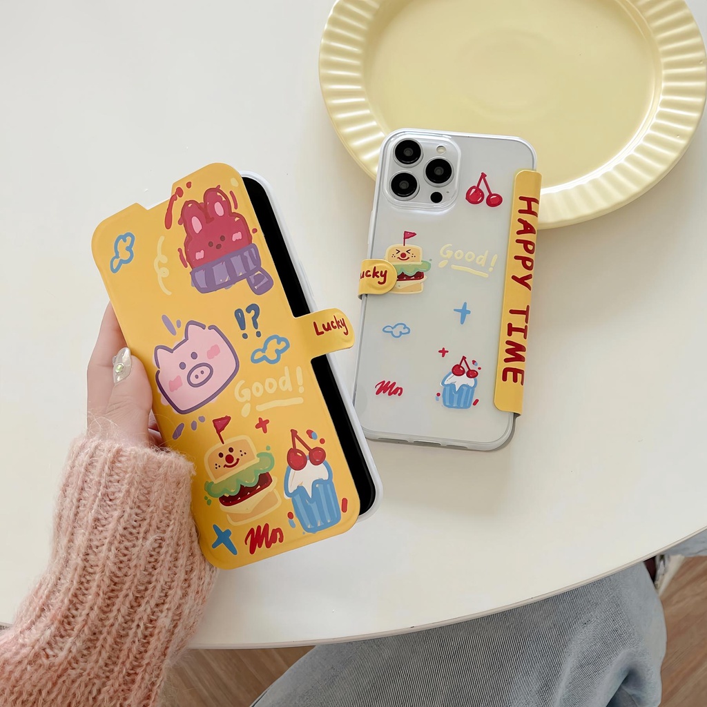 Ốp Điện Thoại Silicon tpu Mềm Trong Suốt Họa Tiết Hoạt Hình Bảo Vệ Toàn Diện Cho iPhone 14 13 12 11 PRO MAX