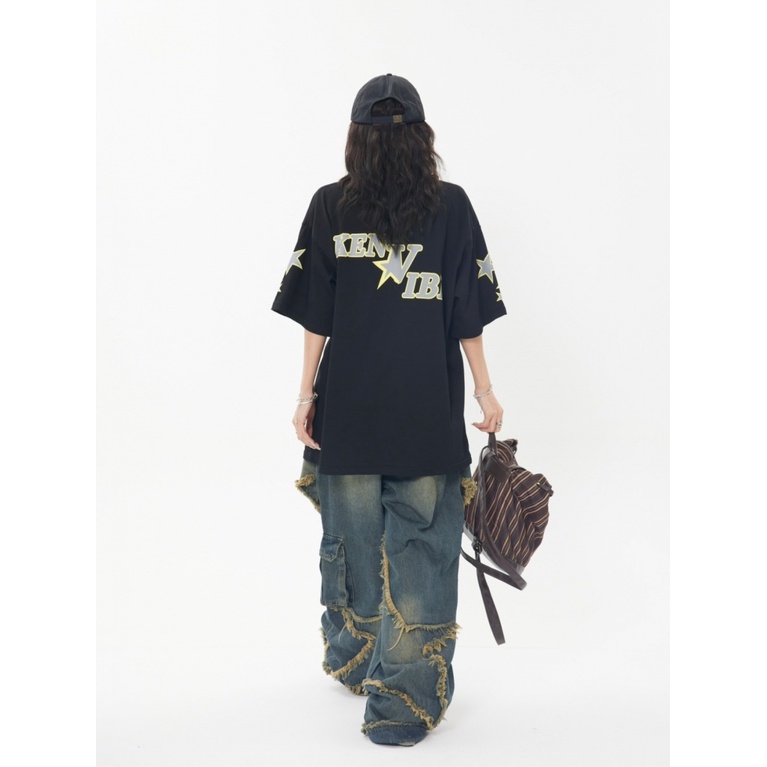 Áo Thun Cotton Ngắn Tay In Chữ Phong Cách Retro Thời Trang Mùa Hè 260g Cho Nam Nữ 2023