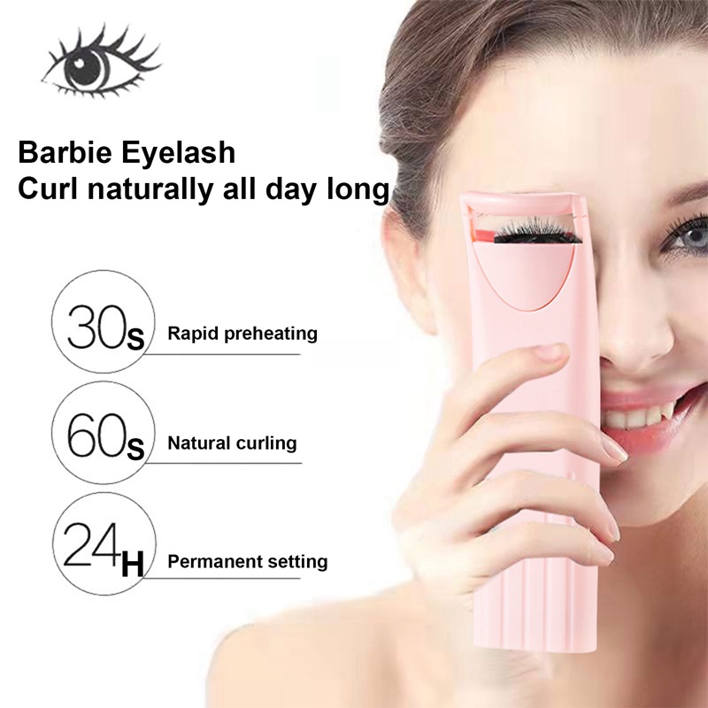 Dụng Cụ Uốn Lông Mi Cầm Tay Mini Có Thể Sạc Lại Tiện Dụng