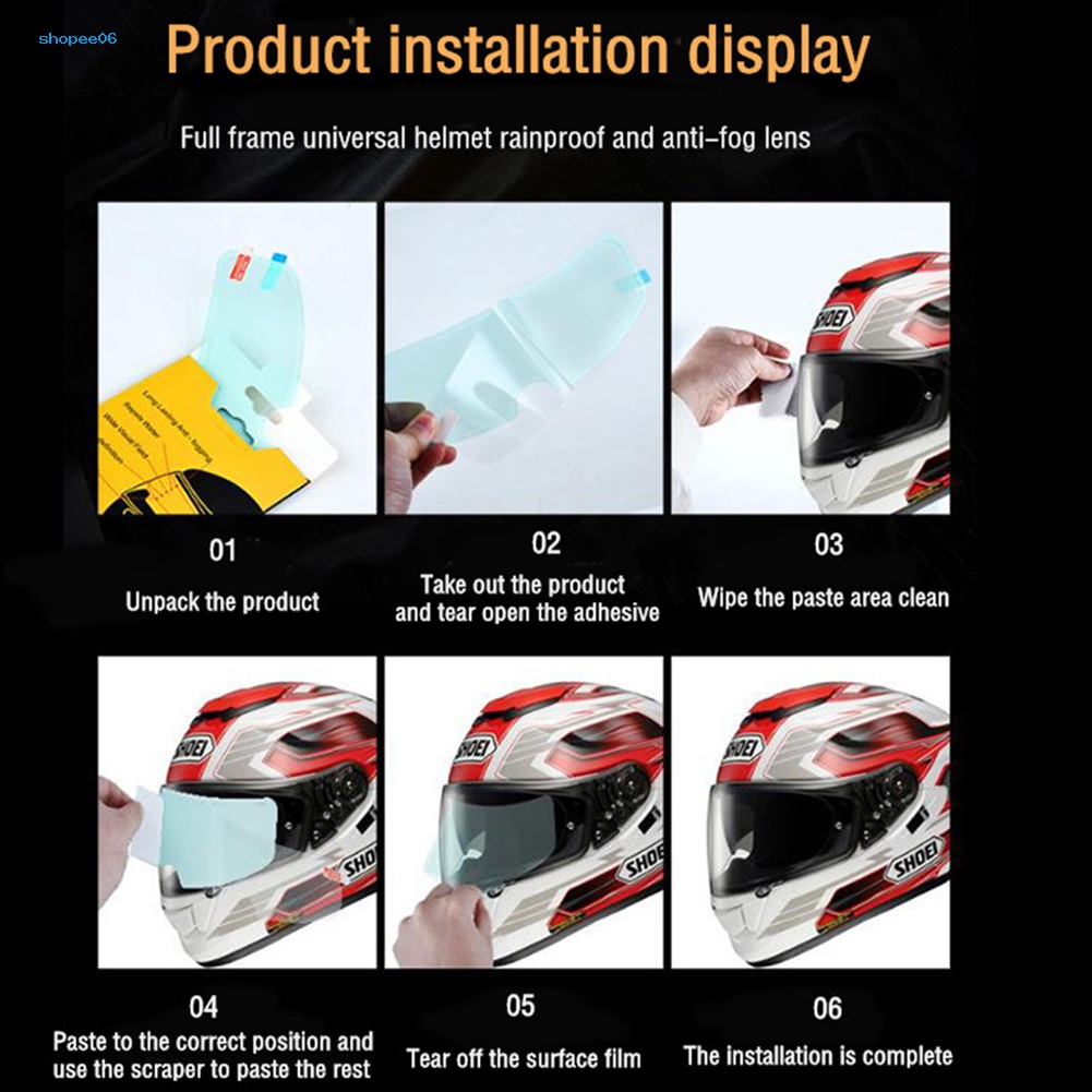 Tấm Phim Dán Mũ Bảo Hiểm Xe Máy Chống Sương Mù Chống Mưa Thông Dụng