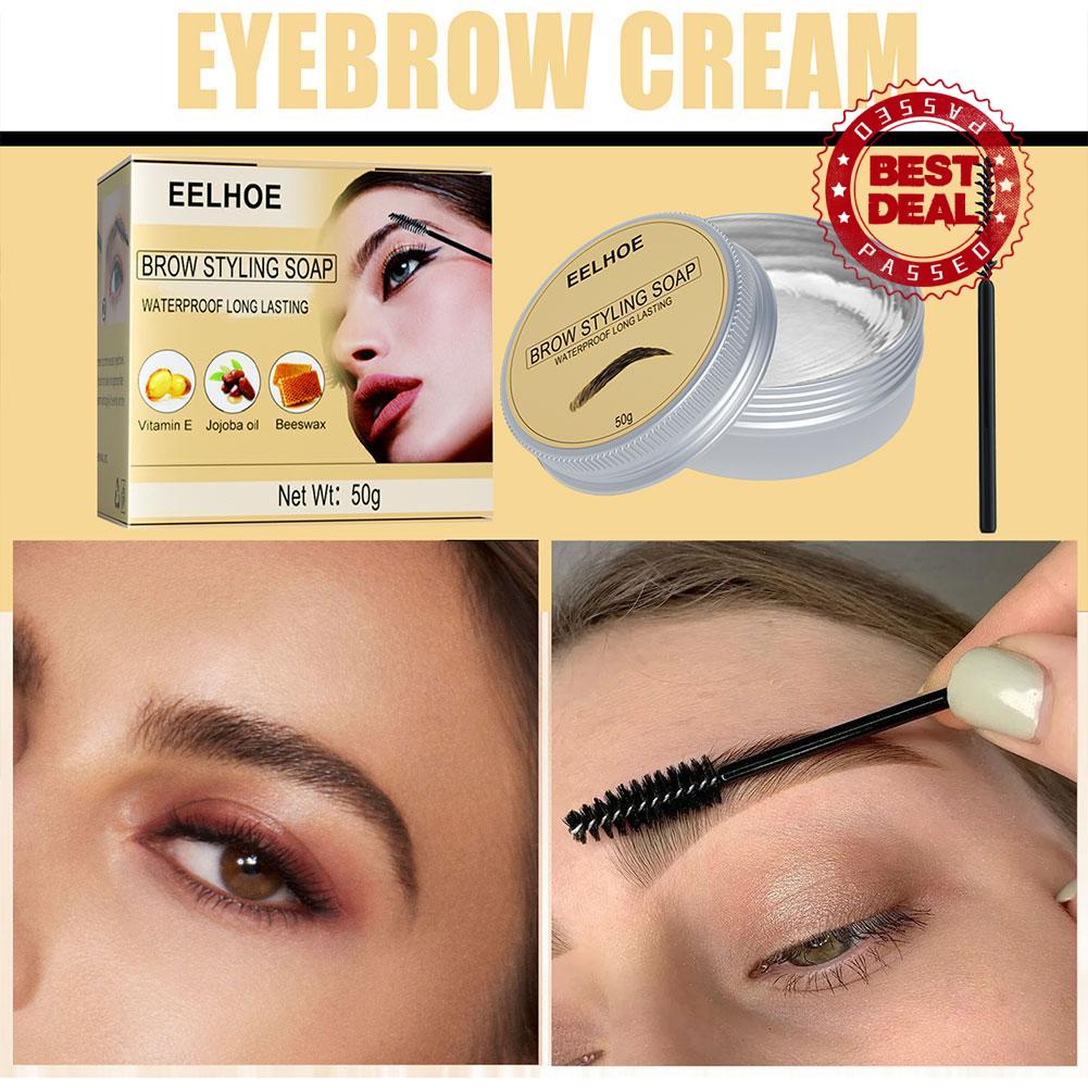 Kem Trang Điểm Lông Mày Màu Sắc Tự Nhiên Chống Thấm Nước EELHOE F0T8