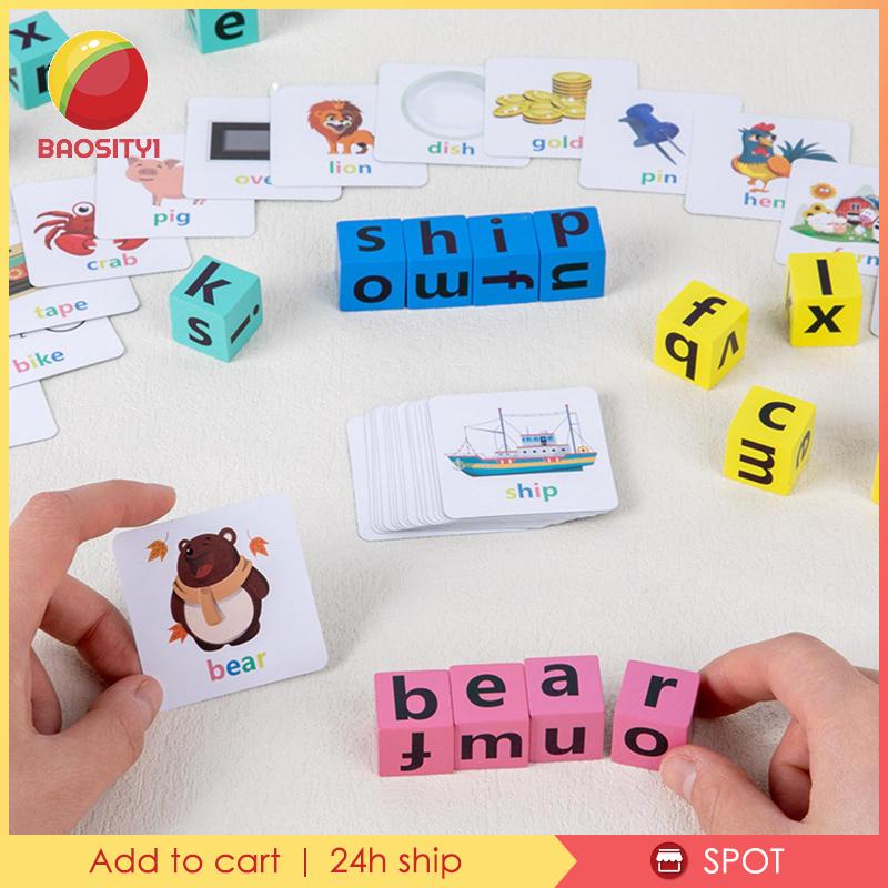 Khối Lập Phương Đồ Chơi Giáo Dục Đánh Vần Chữ Cái [Baosity1] Giáo Dục Cho Bé Trai Bé Gái
