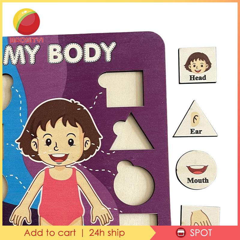 [Baosity1] Đồ Chơi Xếp Hình Cơ Thể Người Bằng Gỗ Cho Trẻ Em