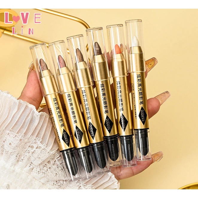 [Lovelin] Thỏi Phấn Mắt Hai Đầu Màu Sắc Tươi Sáng Lấp Lánh Bierbeni