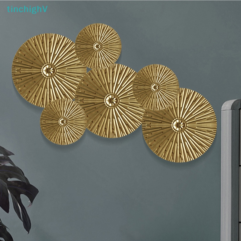 [TinchighV] Đĩa Kim Loại Treo Tường Trang Trí Phong Cách Retro Sáng Tạo