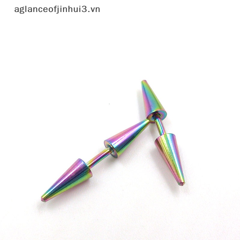 1 Đôi Bông Tai Đinh Tán Bằng Thép Không Gỉ Thời Trang Dành Cho Nam Và Nữ