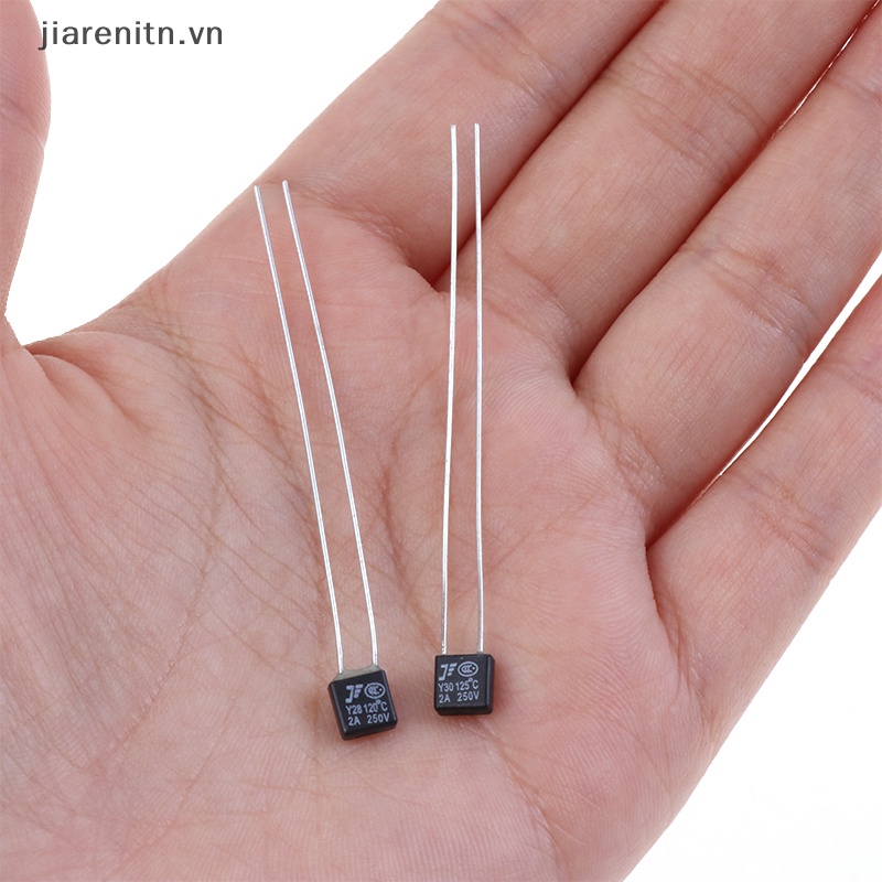 Set 10 Cầu Chì Động Cơ Quạt Vuông 2A 250V 115 120 125 130 135 140 145 150 Độ Có Công Tắc Nhiệt Độ