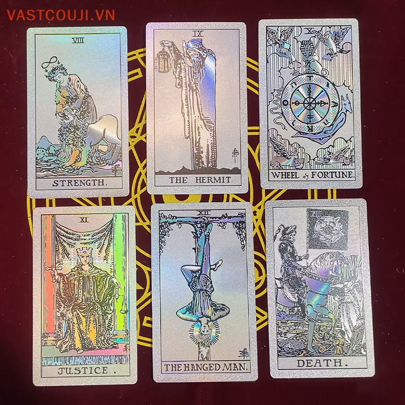 Bộ Bài Tarot Bằng Giấy Bạc PVC Chống Nước Chống Mòn