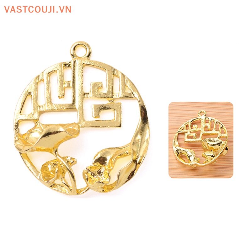 Mặt Dây Chuyền Kim Loại Hình Hoa Phong Cách VASTJI Vintage